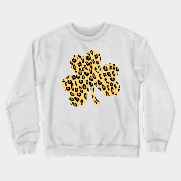 shamrock leopard Crewneck Sweatshirt by Kaleidoart